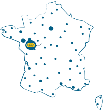 Carte France des magasins bio