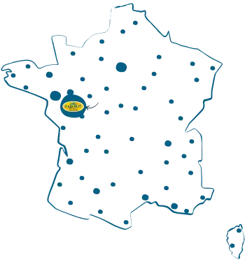 Carte France des magasins bio
