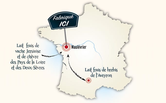Carte de France - Lait Maison Gaborit