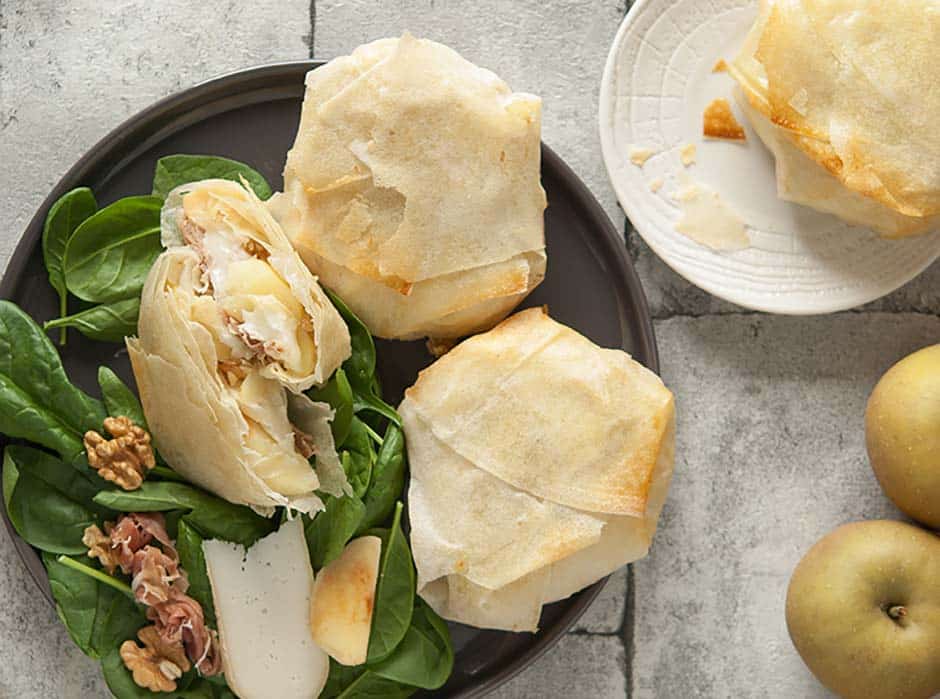 Brick pommes, jambon, fromage