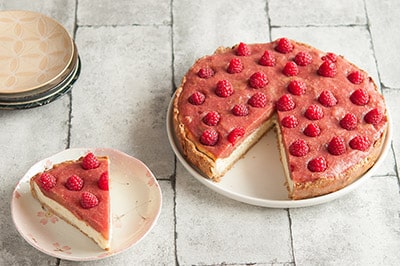 Recette tarte rhubarbe framboise